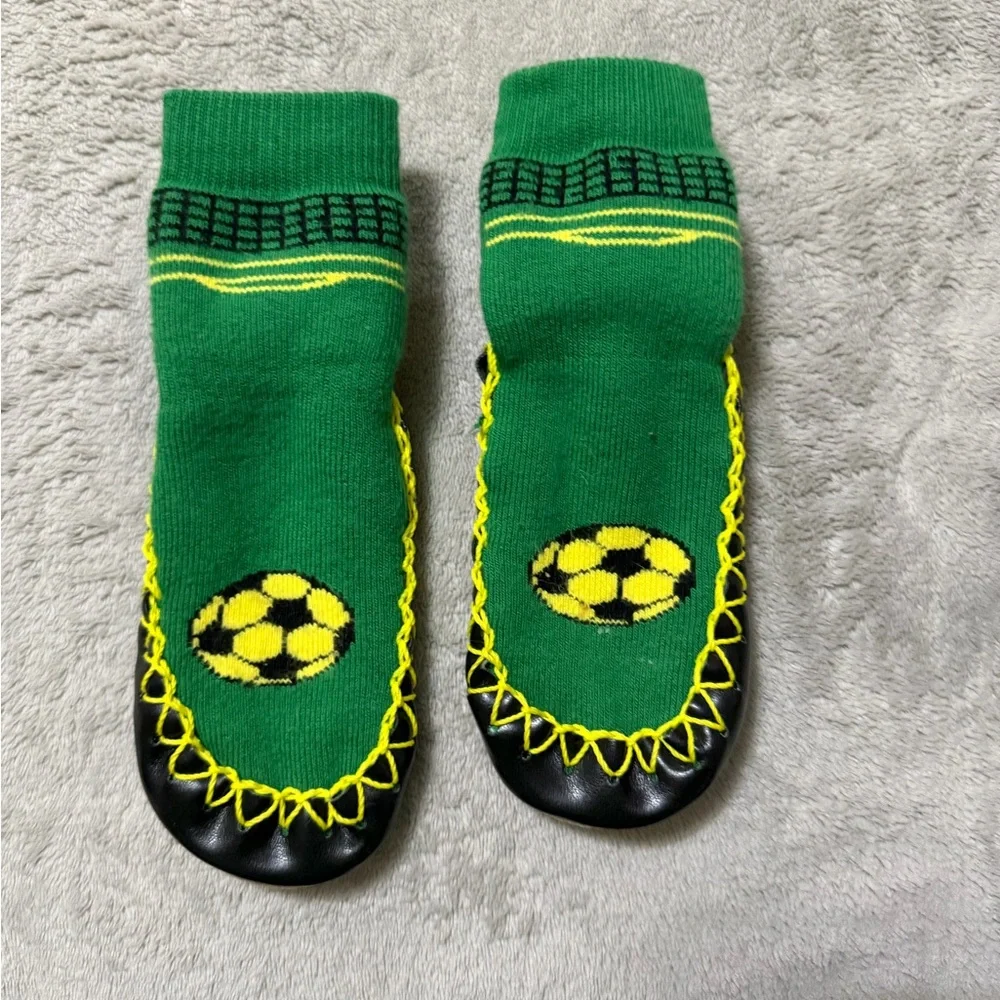 Green and Yellow Baby Walker Shoes and socks new